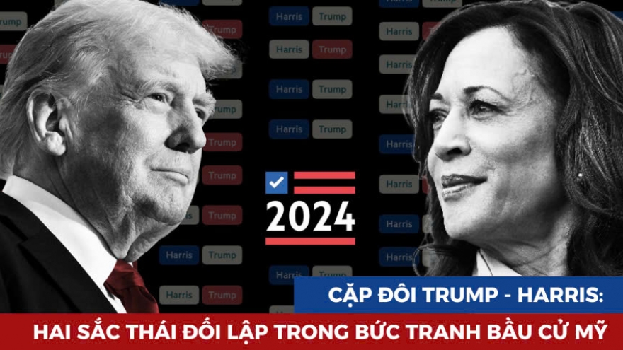 Ông Trump - bà Harris: Hai sắc thái đối lập trong bức tranh bầu cử Mỹ